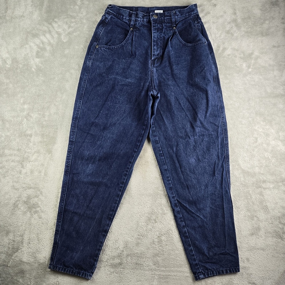 Vintage Brittania Jeans Womens 12‎ Petite Blue Denim Cotton Dark Wash Baggy Y2K